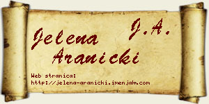 Jelena Aranicki vizit kartica